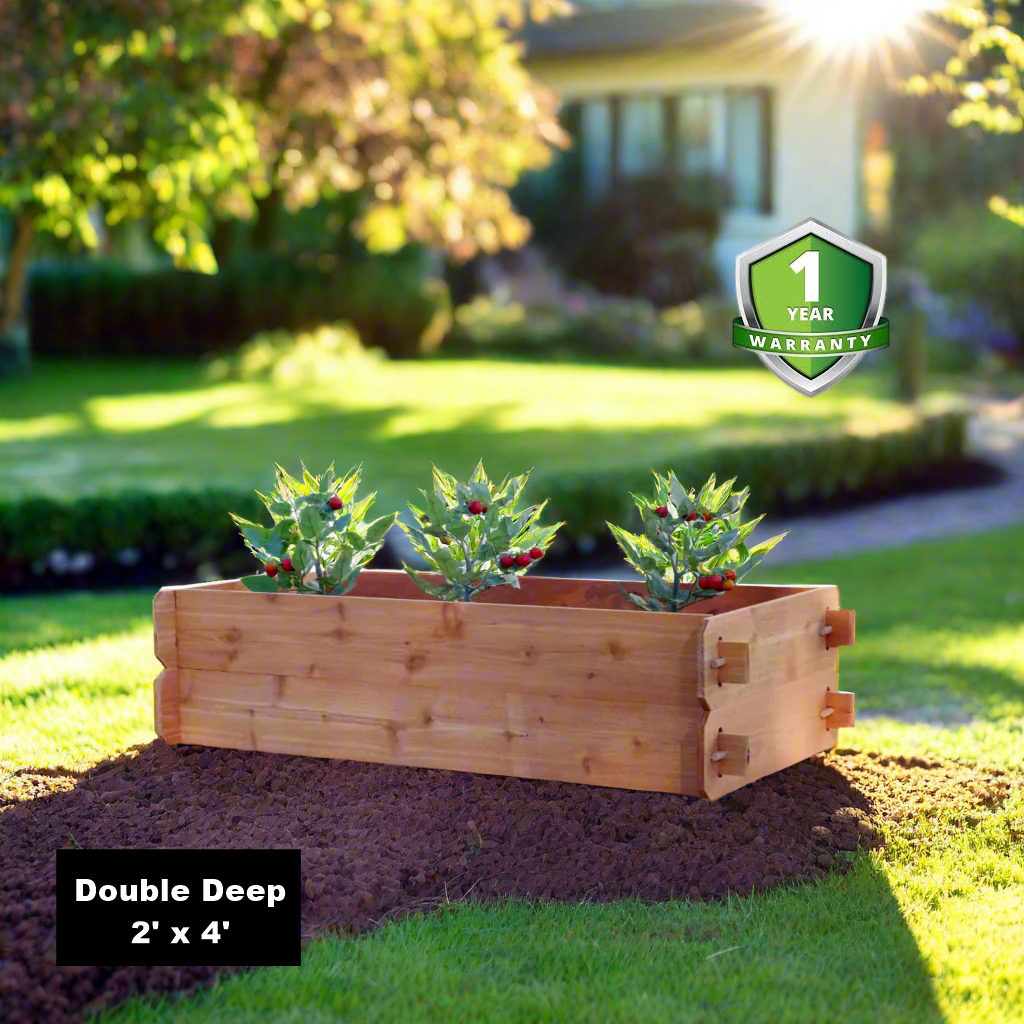 Raised Garden Bed Kit Double Deep (Two 2x4) Select Cedar